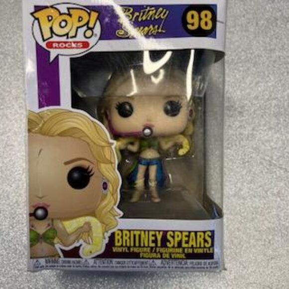 Britney Spears Salve 4 U metallic POP! Vinyl Figurine #98 Funko New Damaged Box - Picture 1 of 4